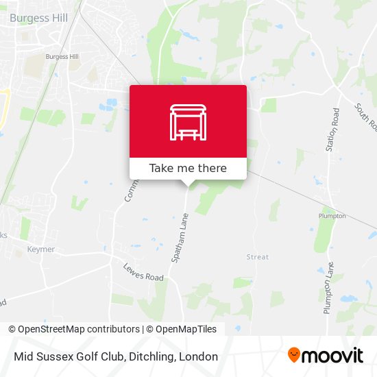 Mid Sussex Golf Club, Ditchling map