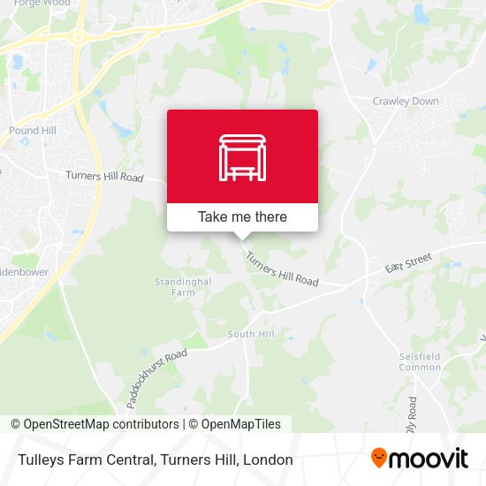 Tulleys Farm Central, Turners Hill map