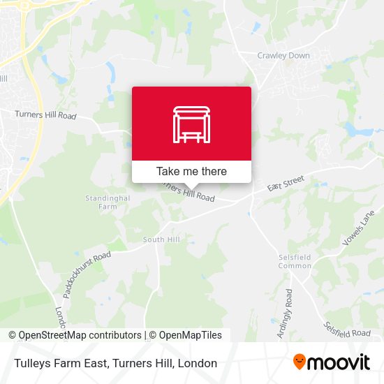 Tulleys Farm East, Turners Hill map
