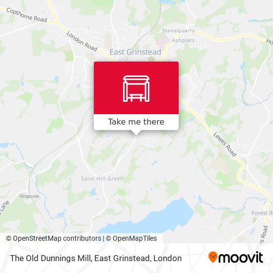 The Old Dunnings Mill, East Grinstead map