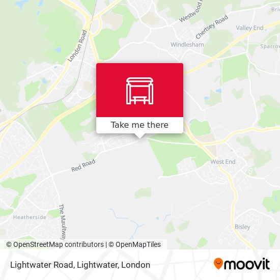 Lightwater Road, Lightwater map