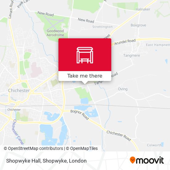 Shopwyke Hall, Shopwyke map
