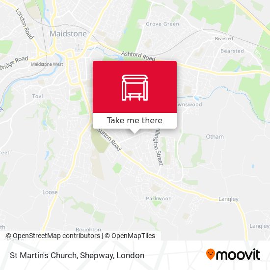 St Martin's Church, Shepway map