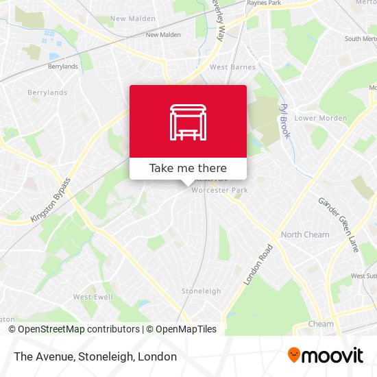 The Avenue, Stoneleigh map
