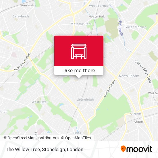 The Willow Tree, Stoneleigh map