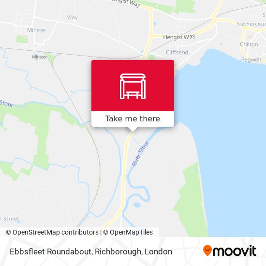 Ebbsfleet Roundabout, Richborough map