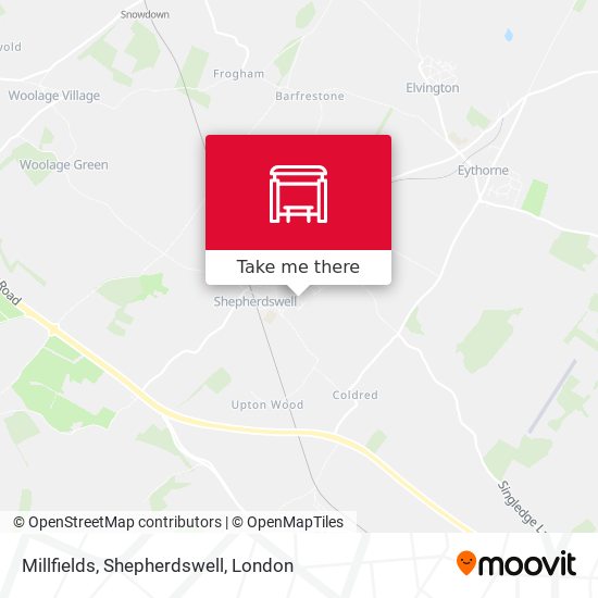 Millfields, Shepherdswell map