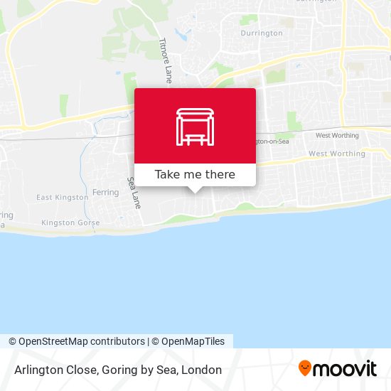 Arlington Close, Goring by Sea map
