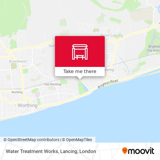 Water Treatment Works, Lancing map