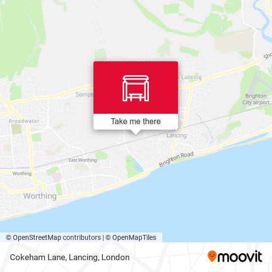 Cokeham Lane, Lancing map