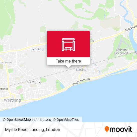 Myrtle Road, Lancing map