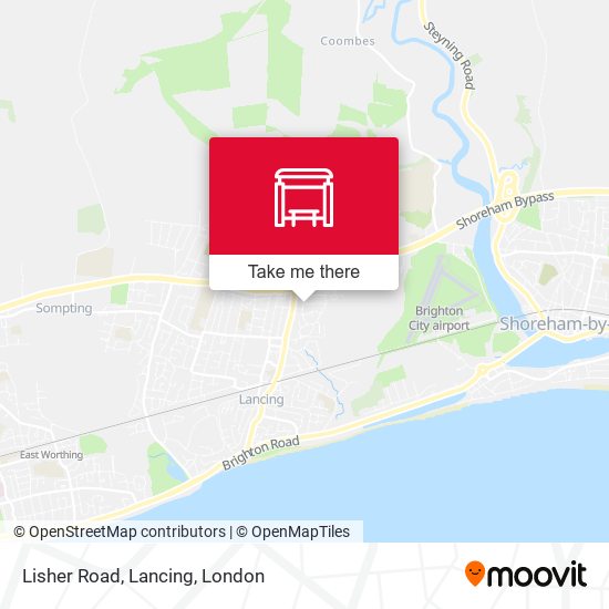 Lisher Road, Lancing map