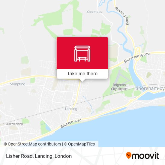 Lisher Road, Lancing map