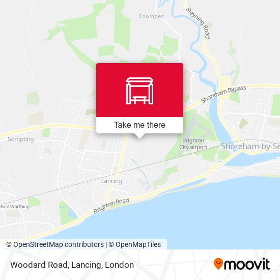 Woodard Road, Lancing map