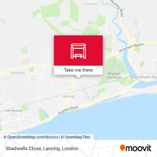 Shadwells Close, Lancing map