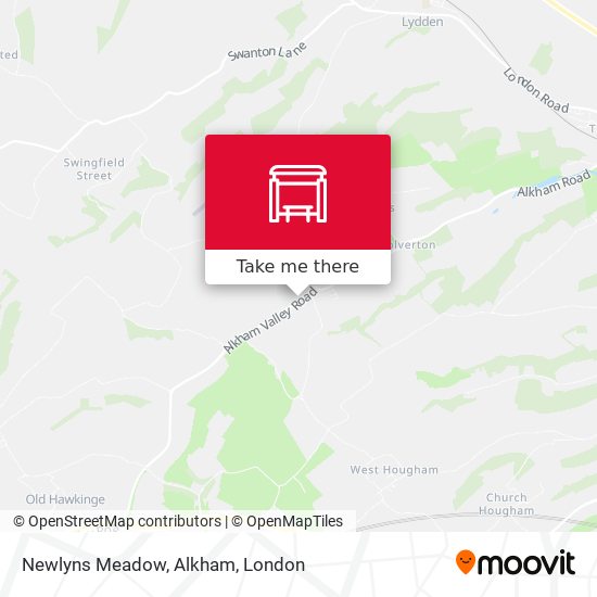 Newlyns Meadow, Alkham map