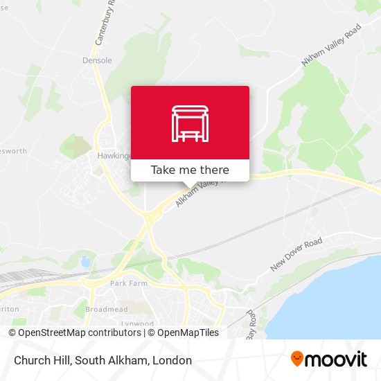 Church Hill, South Alkham map