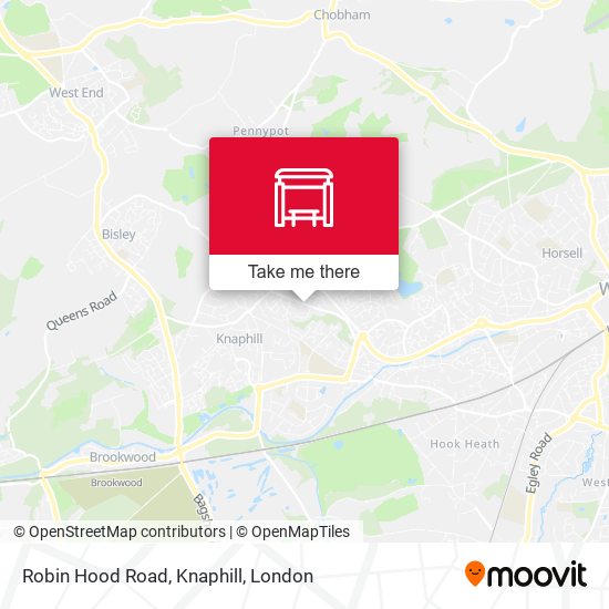 Robin Hood Road, Knaphill map