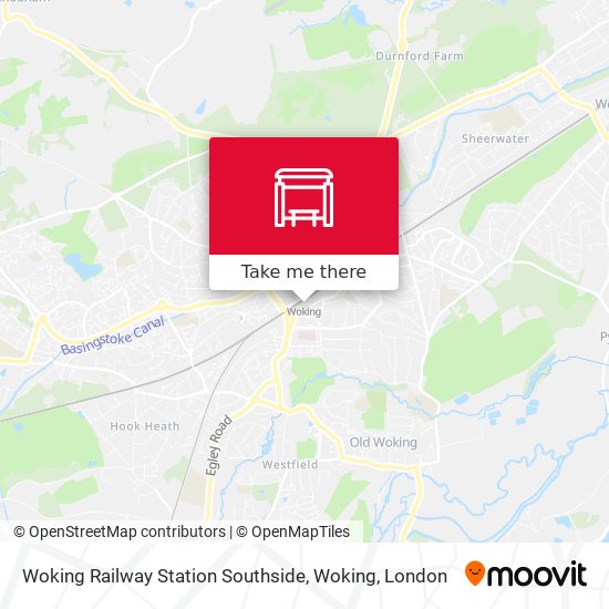 Woking Railway Station Southside, Woking map