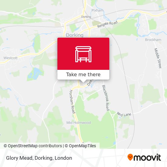 Glory Mead, Dorking map