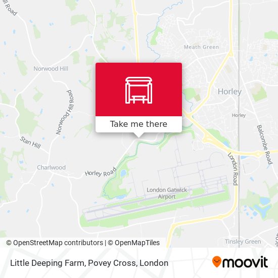 Little Deeping Farm, Povey Cross map