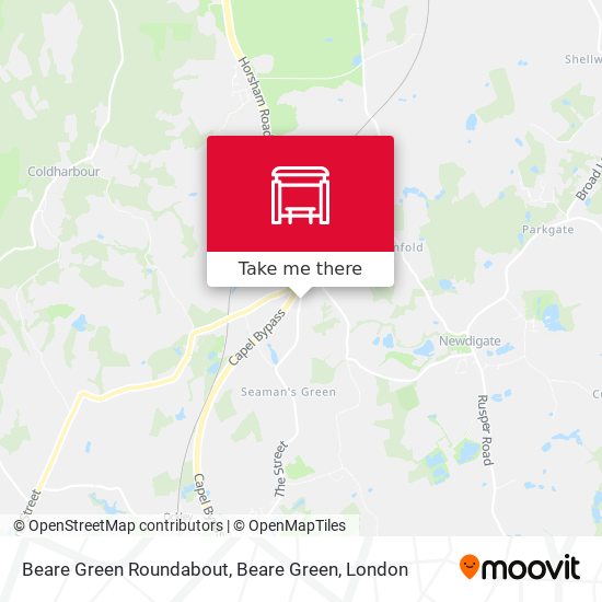 Beare Green Roundabout, Beare Green map