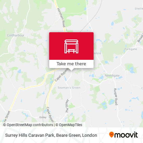 Surrey Hills Caravan Park, Beare Green map