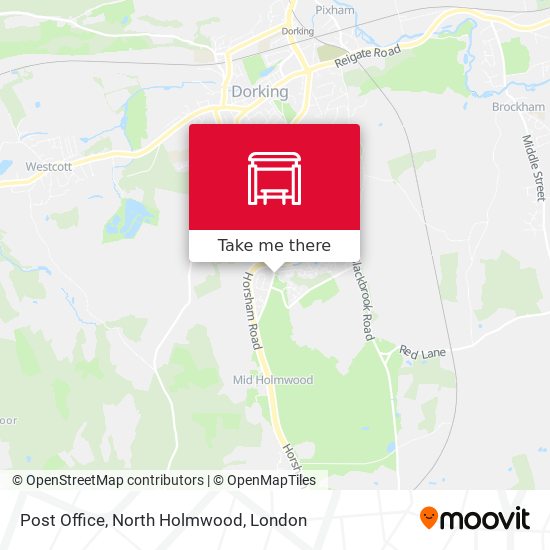 Post Office, North Holmwood map
