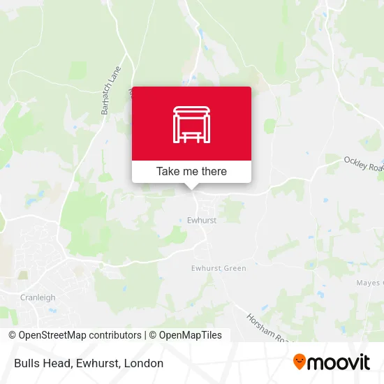 Bulls Head, Ewhurst map