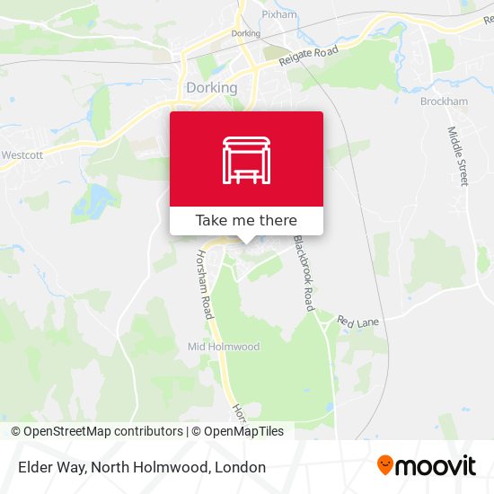 Elder Way, North Holmwood map