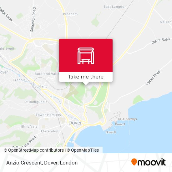 Anzio Crescent, Dover map