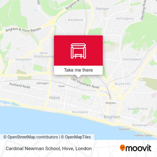 Cardinal Newman School, Hove map