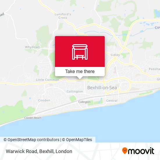 Warwick Road, Bexhill map