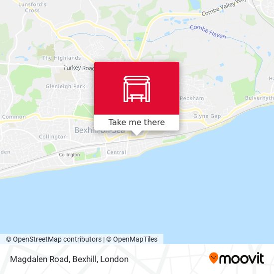 Magdalen Road, Bexhill map