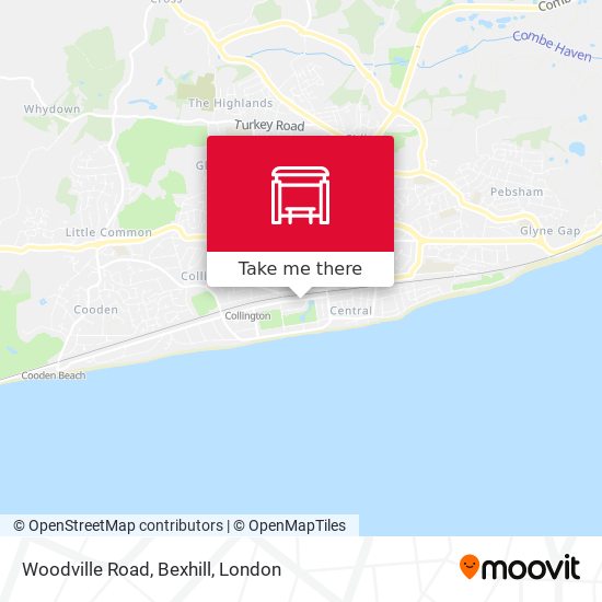 Woodville Road, Bexhill map