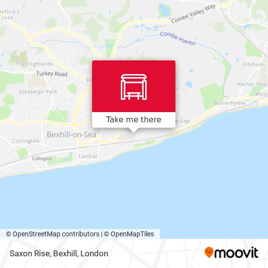 Saxon Rise, Bexhill map