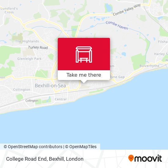 College Road End, Bexhill map