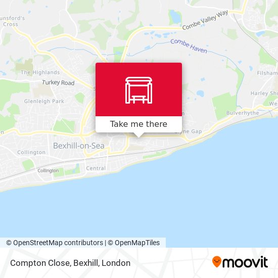 Compton Close, Bexhill map
