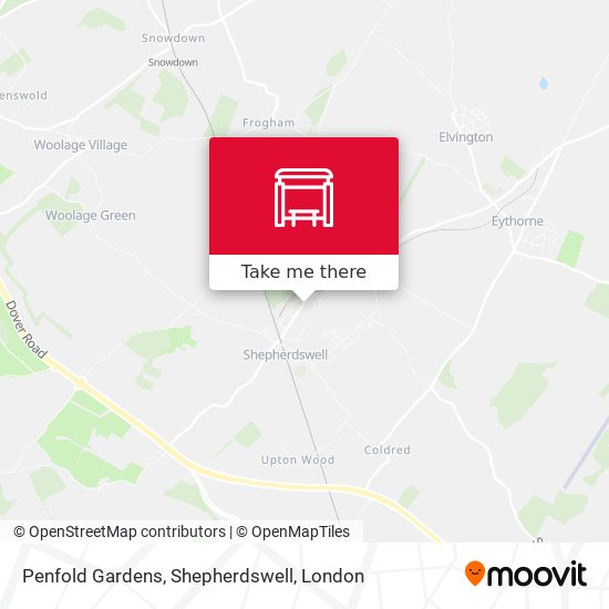 Penfold Gardens, Shepherdswell map