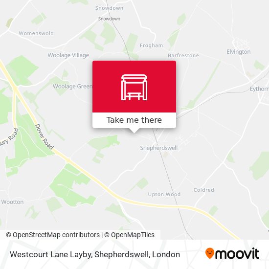 Westcourt Lane Layby, Shepherdswell map