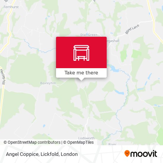 Angel Coppice, Lickfold map