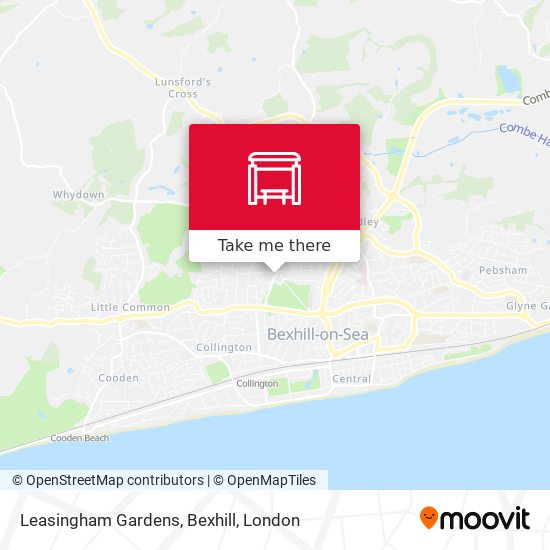 Leasingham Gardens, Bexhill map