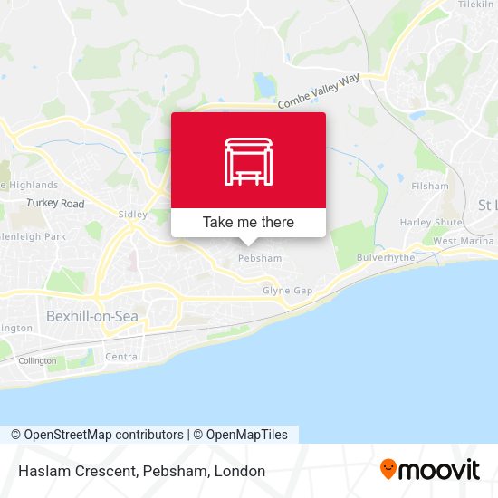 Haslam Crescent, Pebsham map