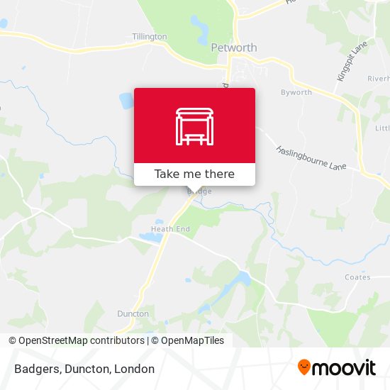 Badgers, Duncton map