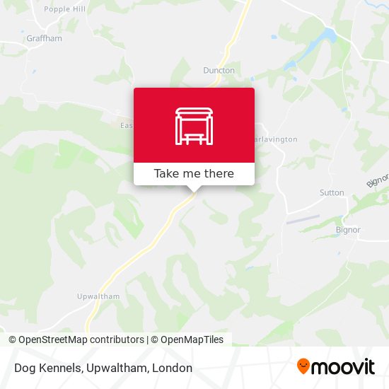 Dog Kennels, Upwaltham map