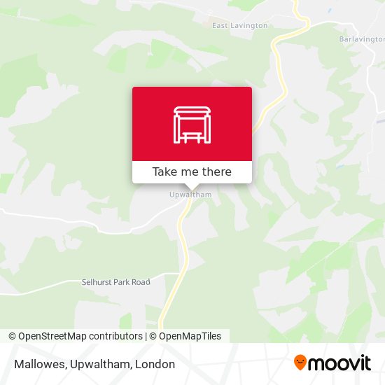 Mallowes, Upwaltham map