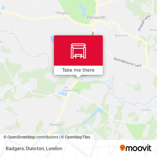 Badgers, Duncton map