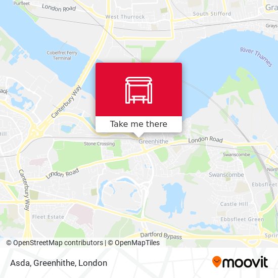 Asda, Greenhithe map