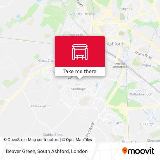 Beaver Green, South Ashford map