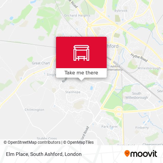 Elm Place, South Ashford map
